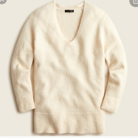 J Crew Stretch-wool V-neck tunic sweater Size S - Picture 1 of 8